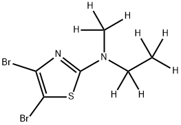 4,5-Dibromo-2-(methylethylamino-d8)-thiazole Structure