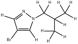 4-Bromo-1-(iso-butyl)pyrazole-d11 구조식 이미지