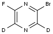 2-Bromo-6-fluoropyrazine-d2 구조식 이미지
