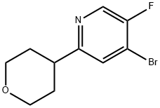 4-Bromo-2-(oxan-4-yl)-5-fluoropyridine Structure