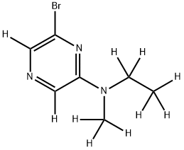 2-Bromo-6-(methylethylamino)pyrazine-d10 Structure