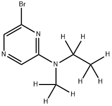 2-Bromo-6-(methylethylamino-d8)-pyrazine 구조식 이미지