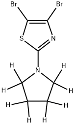 4,5-Dibromo-2-(pyrrolidino-d8)-thiazole Structure