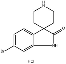 6-Bromo-1,2-Dihydrospiro[Indole-3,4'-Piperidine]-2-One Hydrochloride 구조식 이미지