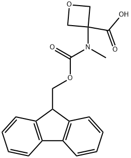 3-[Fmoc-(methyl)amino]-3-oxetanecarboxylic acid Structure