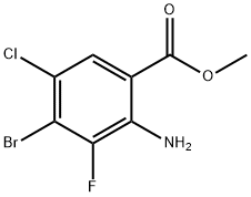 methyl 2-amino-4-bromo-5-chloro-3-fluorobenzoate 구조식 이미지