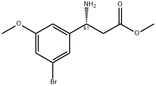 METHYL (3R)-3-AMINO-3-(3-BROMO-5-METHOXYLPHENYL)PROPANOATE 구조식 이미지