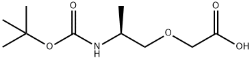 Acetic acid, 2-[(2S)-2-[[(1,1-dimethylethoxy)carbonyl]amino]propoxy]- Structure