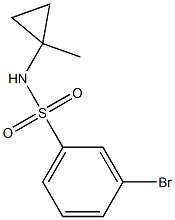 3-BROMO-N-(1-METHYLCYCLOPROPYL)BENZENE-1-SULFONAMIDE Structure