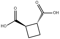 (1R,2R)-1,2-Cyclobutanedicarboxylic acid Structure