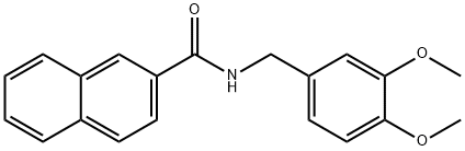 2-Naphthalenecarboxamide, N-[(3,4-dimethoxyphenyl)methyl]- 구조식 이미지