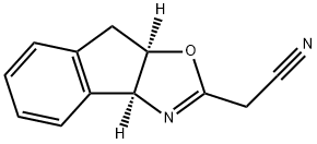 8H-Indeno[1,2-d]oxazole-2-acetonitrile, 3a,8a-dihydro-, (3aS-cis)- (9CI) 구조식 이미지