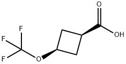 Cyclobutanecarboxylic acid, 3-(trifluoromethoxy)-,cis- Structure