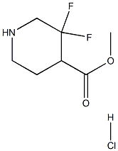 methyl 3,3-difluoropiperidine-4-carboxylate hydrochloride 구조식 이미지