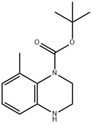 tert-butyl 8-methyl-1,2,3,4-tetrahydroquinoxaline-1-carboxylate 구조식 이미지