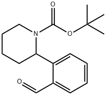 tert-butyl 2-(2-formylphenyl)piperidine-1-carboxylate Structure
