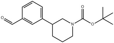 tert-butyl 3-(3-formylphenyl)piperidine-1-carboxylate Structure