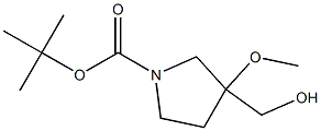 tert-butyl 3-(hydroxymethyl)-3-methoxypyrrolidine-1-carboxylate Structure