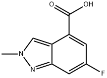 2H-Indazole-4-carboxylic acid, 6-fluoro-2-methyl- Structure