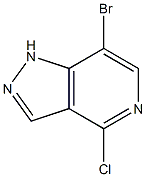 7-bromo-4-chloro-1H-pyrazolo[4,3-c]pyridine 구조식 이미지