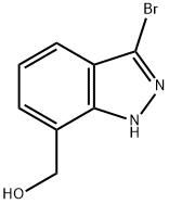 (3-Bromo-1H-indazol-7-yl)-methanol 구조식 이미지