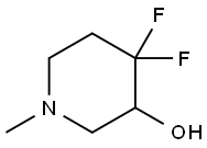 4,4-difluoro-1-methylpiperidin-3-ol Structure