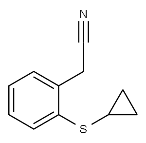 2-(2-(cyclopropylthio)phenyl)acetonitrile Structure