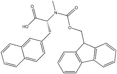 (2R)-2-({[(9H-fluoren-9-yl)methoxy]carbonyl}(methyl)amino)-3-(naphthalen-2-yl)propanoic acid Structure