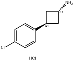 3-(4-chlorophenyl)cyclobutan-1-amine hydrochloride, trans- Structure