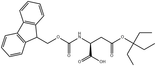 (2S)-4-[(4-ethylheptan-4-yl)oxy]-2-({[(9H-fluoren-9-yl)methoxy]carbonyl}amino)-4-oxobutanoic acid Structure