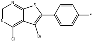 5-bromo-4-chloro-6-(4-fluorophenyl)thieno[2,3-d]pyrimidine Structure