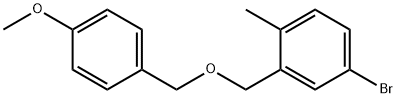 2-((4-methoxybenzyloxy)methyl)-4-bromo-1-methylbenzene 구조식 이미지