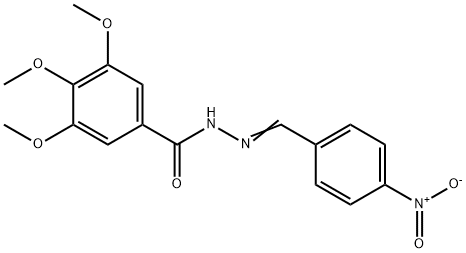 3,4,5-trimethoxy-N'-[(1E)-(4-nitrophenyl)methylidene]benzohydrazide Structure