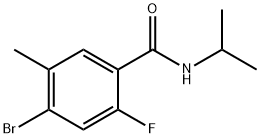 4-Bromo-2-fluoro-N-isopropyl-5-methylbenzamide 구조식 이미지