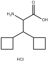 2-amino-3,3-dicyclobutylpropanoic acid hydrochloride 구조식 이미지