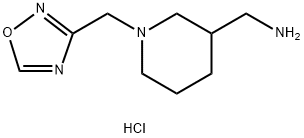 {1-[(1,2,4-oxadiazol-3-yl)methyl]piperidin-3-yl}methanamine dihydrochloride Structure