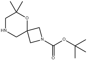 tert-butyl 6,6-dimethyl-5-oxa-2,8-diazaspiro[3.5]nonane-2-carboxylate 구조식 이미지