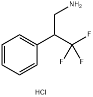 3,3,3-trifluoro-2-phenylpropan-1-amine hydrochloride 구조식 이미지