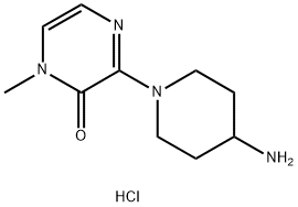 3-(4-aminopiperidin-1-yl)-1-methyl-1,2-dihydropyrazin-2-one dihydrochloride Structure