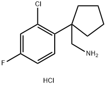 1-(2-Chloro-4-fluorophenyl)cyclopentanemethanamine Hydrochloride Structure