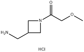 1-[3-(aminomethyl)azetidin-1-yl]-2-methoxyethan-1-one hydrochloride Structure