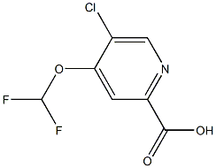 5-chloro-4-(difluoromethoxy)picolinicacid Structure