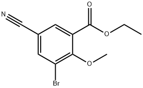 Ethyl 3-bromo-5-cyano-2-methoxybenzoate Structure