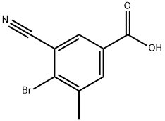 4-Bromo-3-cyano-5-methylbenzoic acid 구조식 이미지