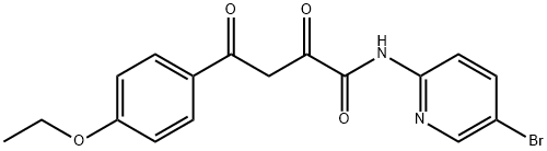 N-(5-브로모-피리딘-2-일)-4-(4-에톡시-페닐)-2,4-디옥소-부티르아미드 구조식 이미지