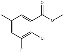 Methyl 2-chloro-3-fluoro-5-methylbenzoate 구조식 이미지