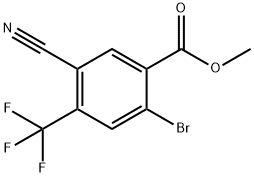 Methyl 2-bromo-5-cyano-4-(trifluoromethyl)benzoate Structure