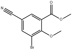 Methyl 3-bromo-5-cyano-2-methoxybenzoate 구조식 이미지