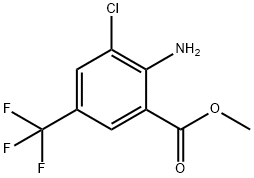 2-Amino-3-chloro-5-trifluoromethyl-benzoic acid methyl ester Structure