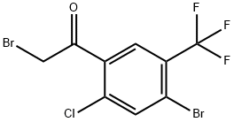 4'-Bromo-2'-chloro-5'-(trifluoromethyl)phenacyl bromide 구조식 이미지